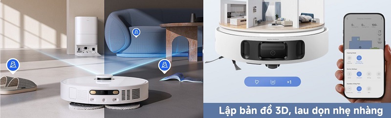 robot e40 ultra điều hướng và cảm biến