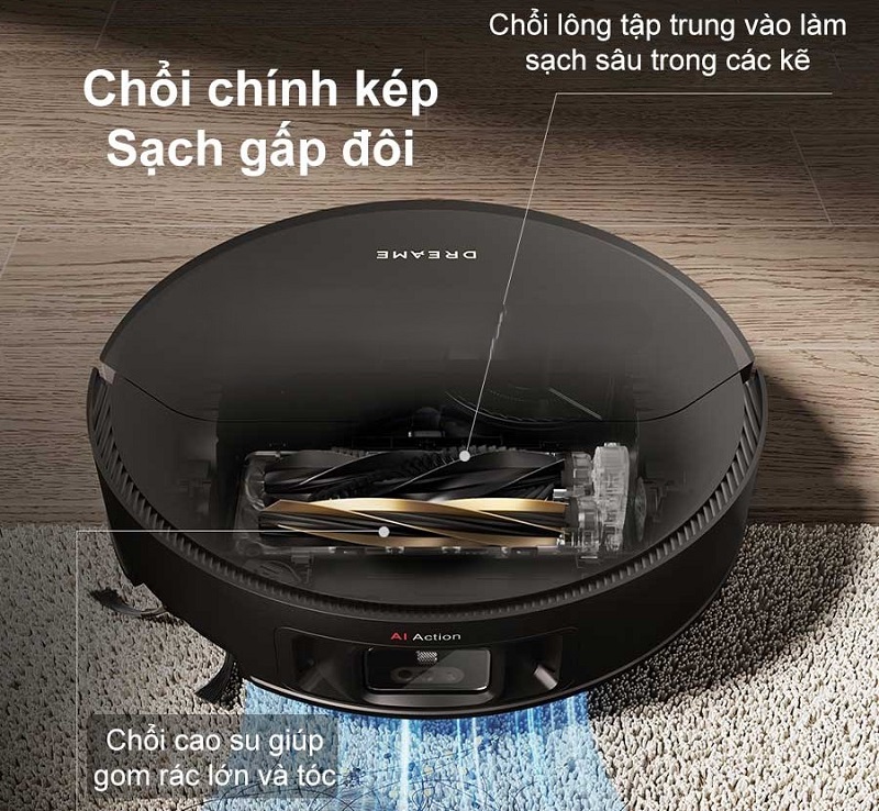 robot hút bụi dreame x50 ultra chổi kép