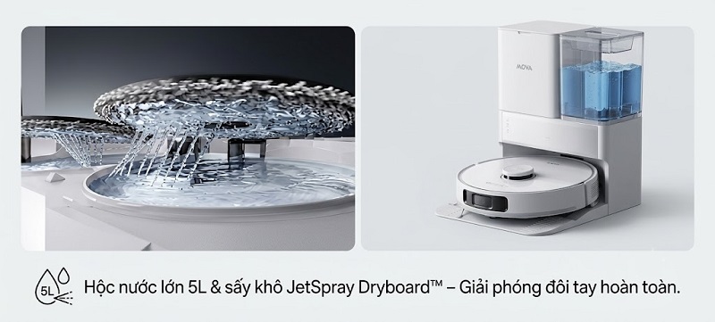 robot mova e50 ultra giặt sấy tự động