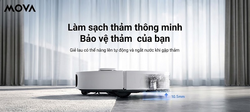 robot mova e50 ultra làm sạch thảm