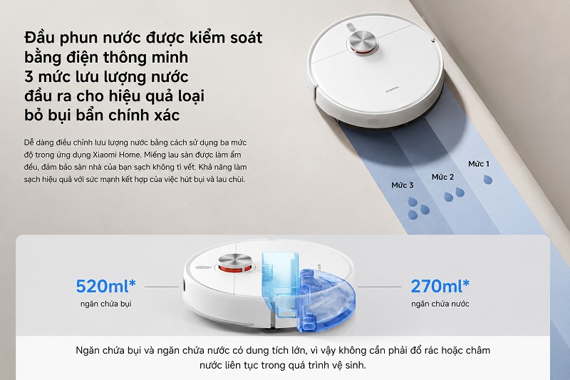 robot vacuum s40 cấp nước điện tử
