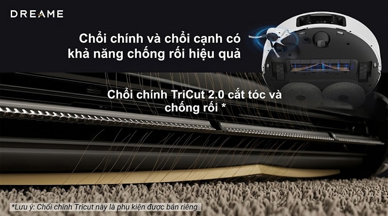 robot dreame x40 ultra chổi chống rối
