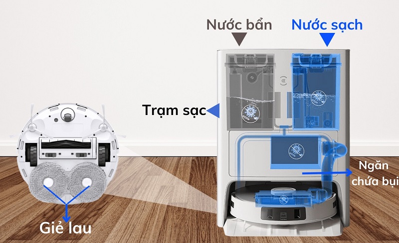 robot hút bụi có trạm tự động