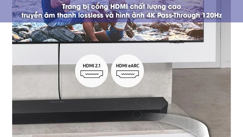 samsung hw q990d trang bị cổng HDMI chất lượng cao