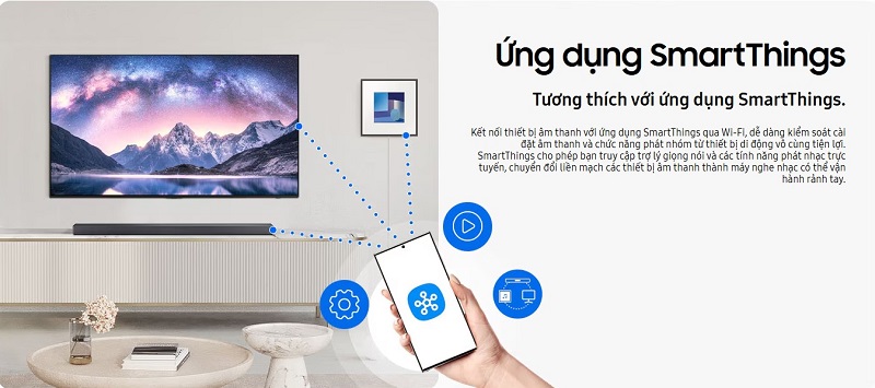 smartthing app trên soundbar hw-qs700f