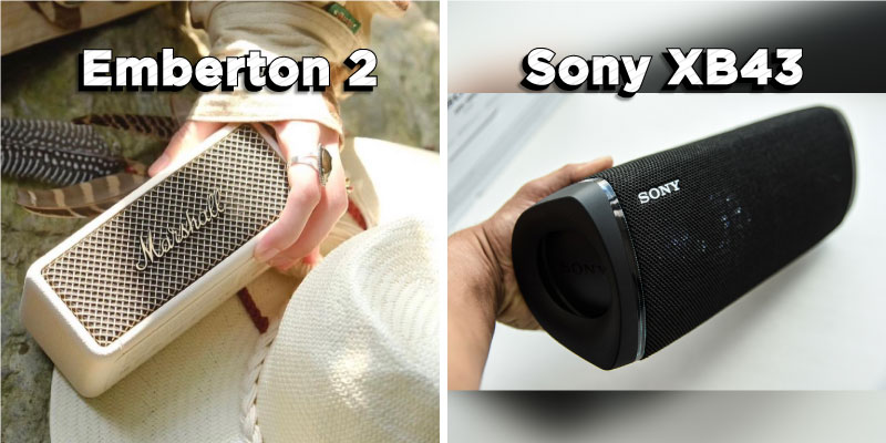 so sánh kích thước loa emberton2 vs xb43