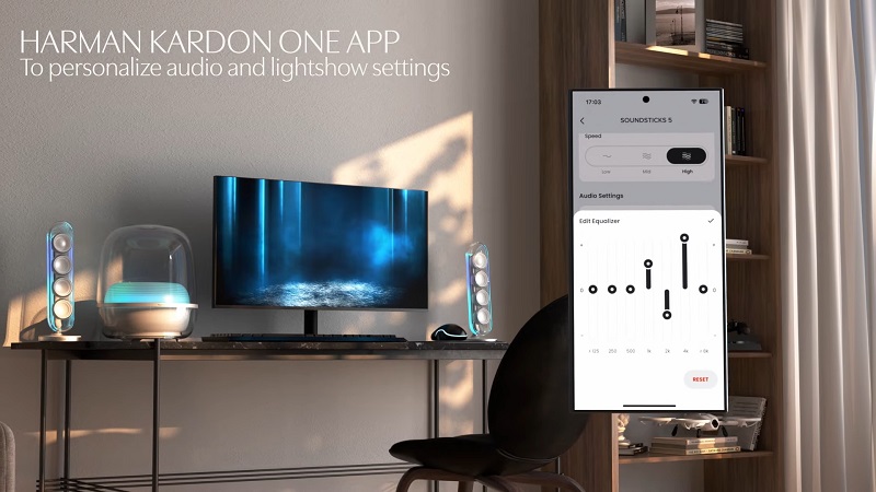 soundsticks 5 điều khiển trên app điện thoại
