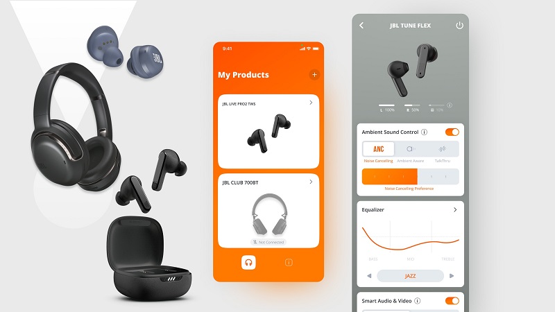 tai nghe soundgear clips tương thích ứng dụng jbl headphones