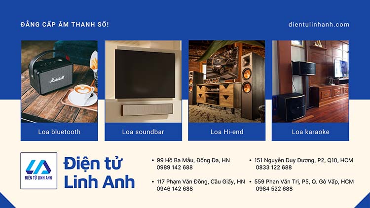 4 showroom của Điện tử Linh Anh