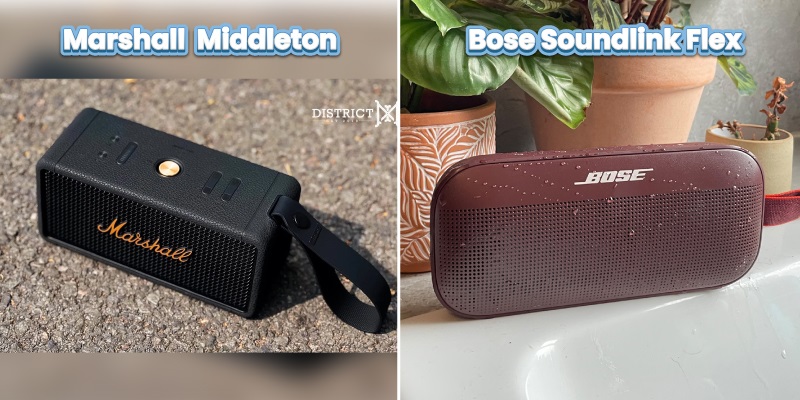 thiết kế của Bose Soundlink Flex vs Marshall Middleton