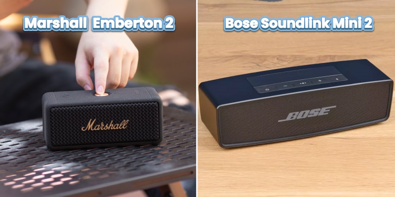 thiết kế của Marshall Emberton 2 vs Bose Soundlink Mini 2