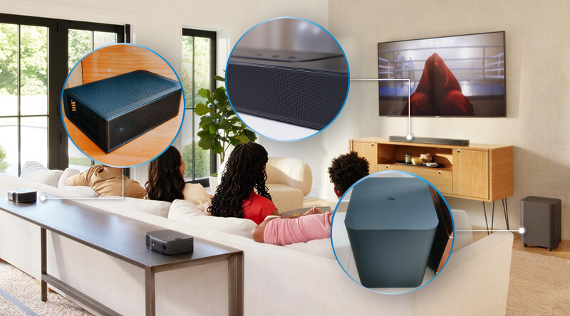 thiết kế của loa soundbar jbl