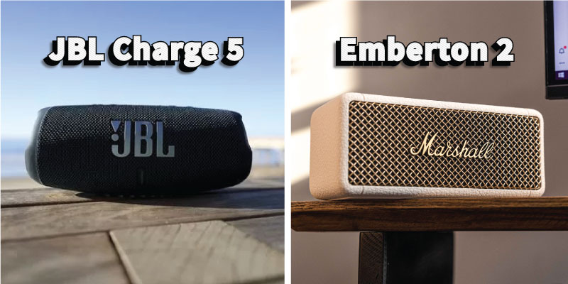 thiết kế loa charge 5 vs emberton 2