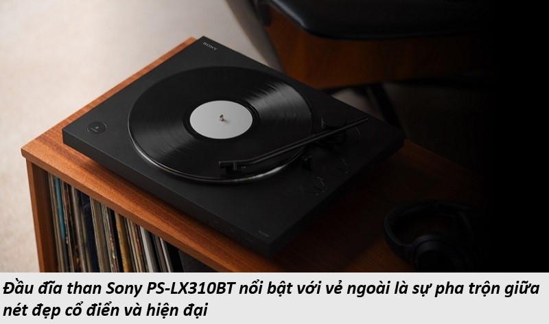 thiết kế đầu đĩa than Sony PS-LX310BT