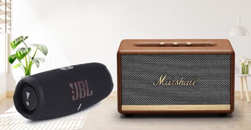 thiết kế marshall acton 2 vs jbl charge 5