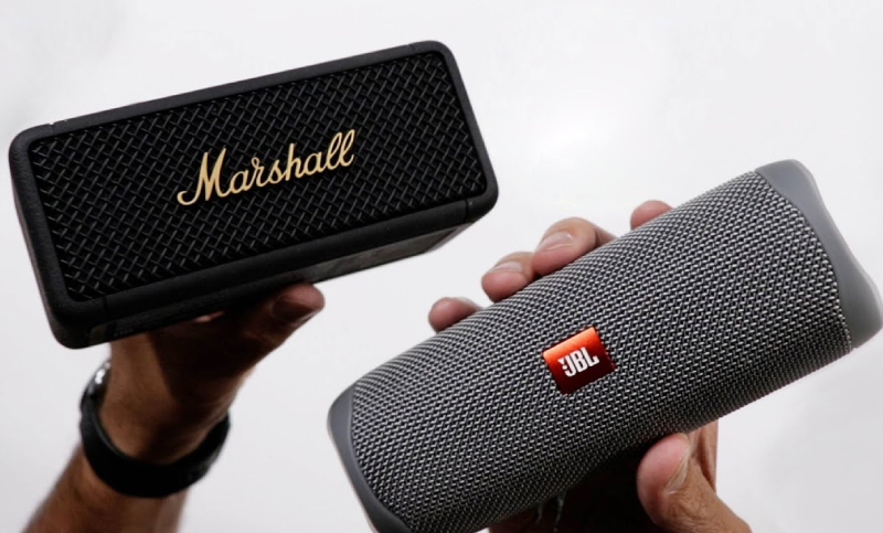 thiết kế marshall emberton2 vs jbl flip 5