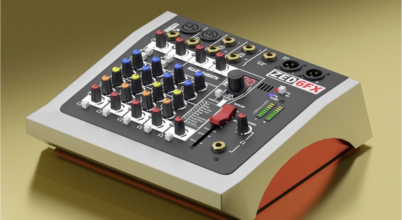 thiết kế mixer allen heath zed-6fx