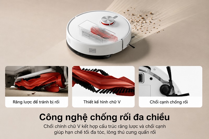 thiết kế robot vacuum s40 chống rối