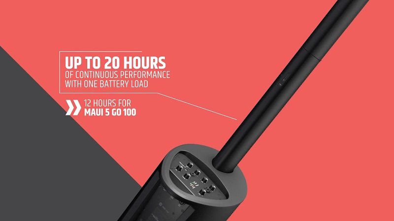 loa maui 5 go 100 có dung lượng pin lên đến 20 giờ