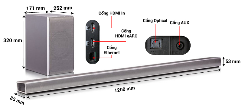 thông số loa lg sh8