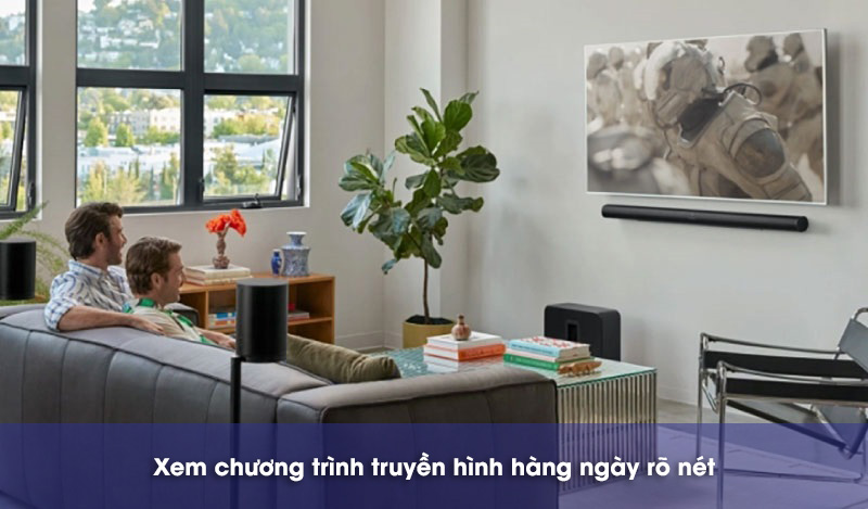 trải nghiệm xem truyền hình với combo loa arc ultra + sub 4