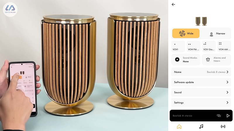 tùy chỉnh beolab 8 qua app