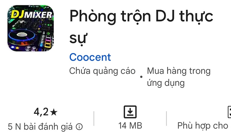 ứng dụng coocent dj