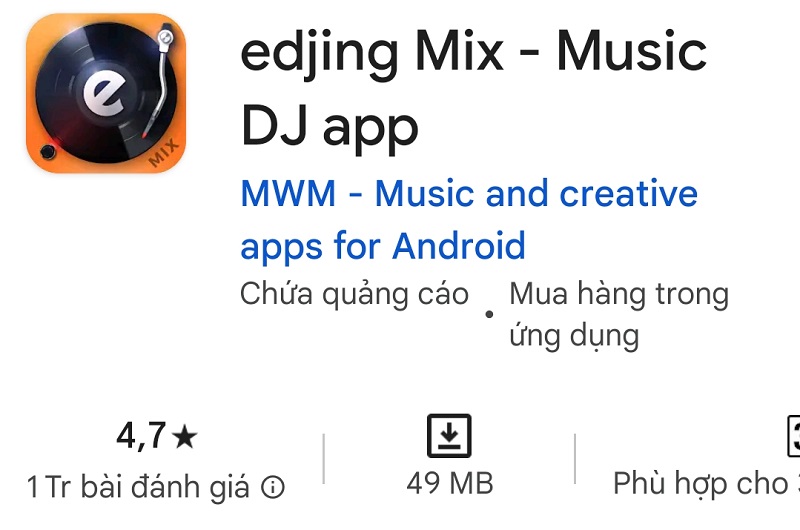 ứng dụng dj trên điện thoại android
