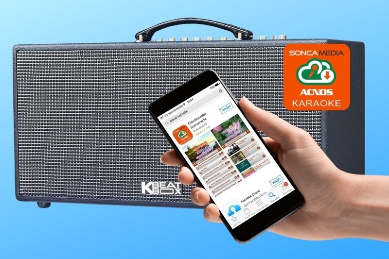 ứng dụng hát karaoke trên loa acnos cs447r plus