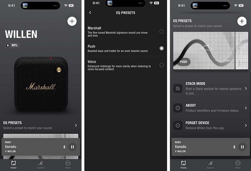 ứng dụng marshall bluetooth