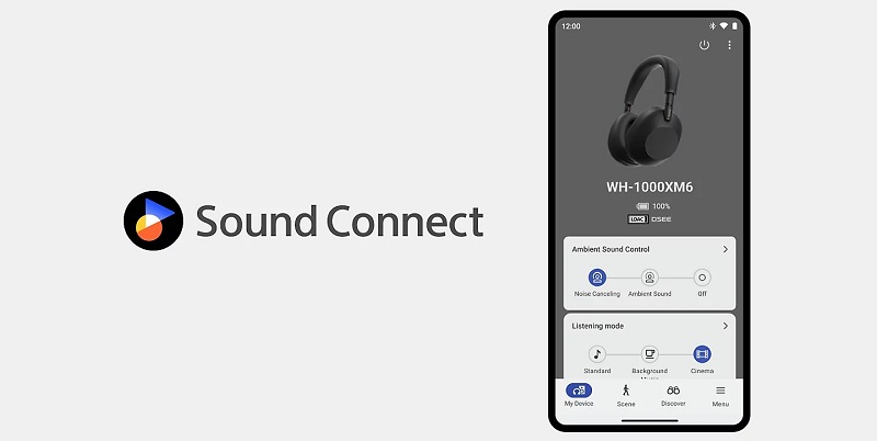ứng dụng sound connect trên tai nghe wh-1000xm6