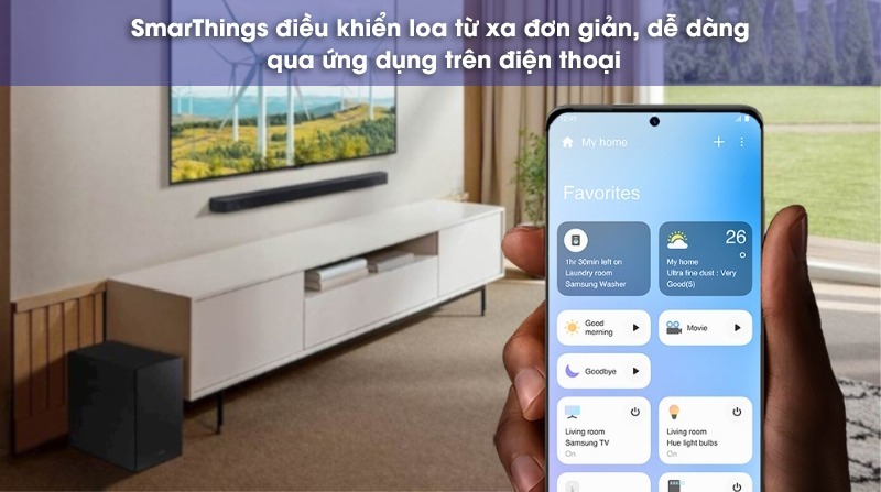 ứng dụng smartthing app trên q935d