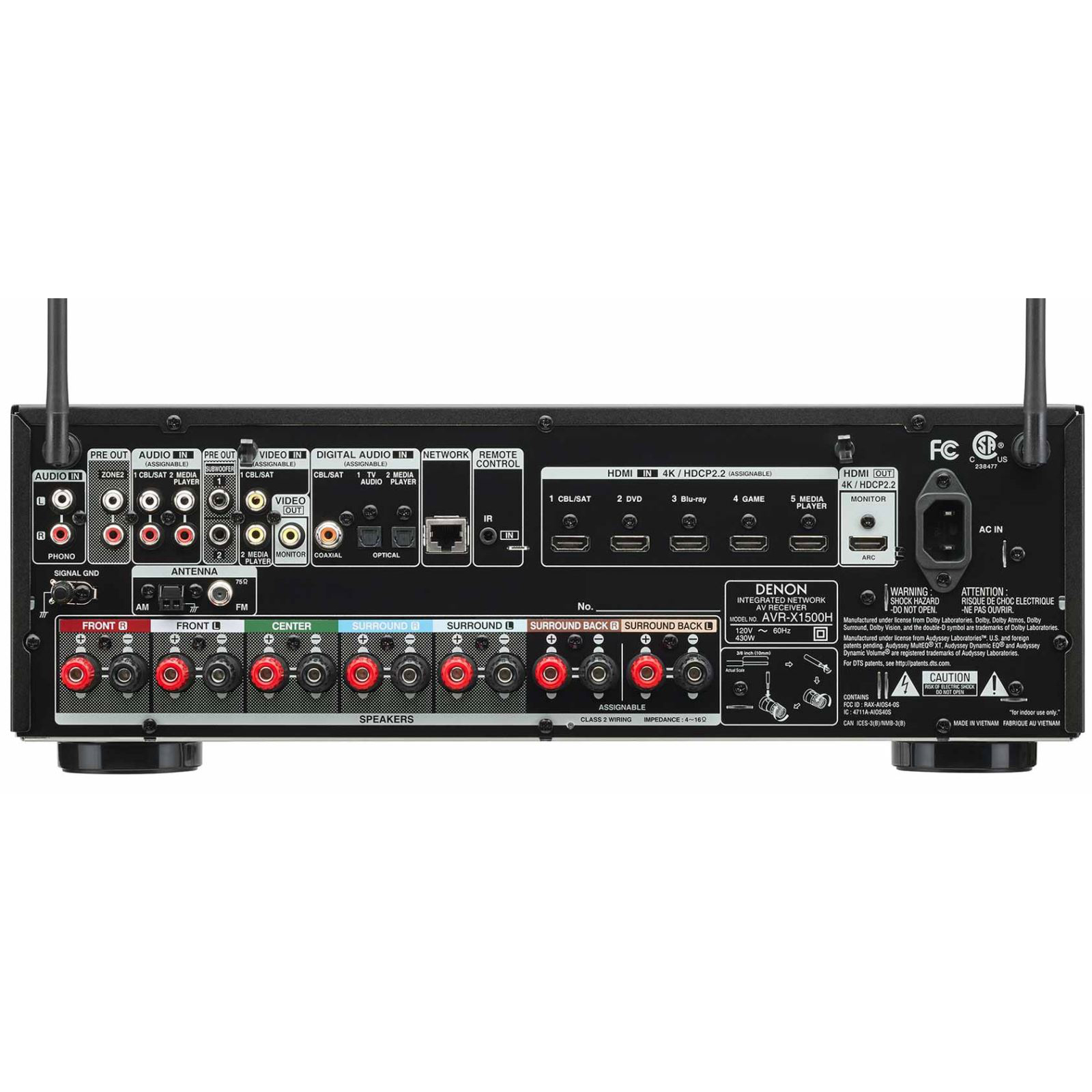 Amply Denon AVR-X1500H