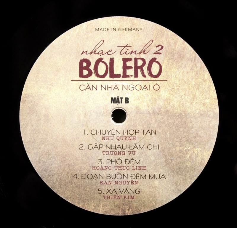 Đĩa than nhạc tình Bolero 2 - Căn nhà ngoại ô