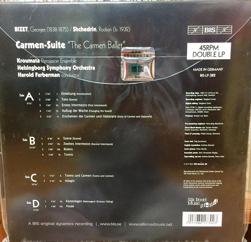 Đĩa than Harold Farberman - Carmen Suite