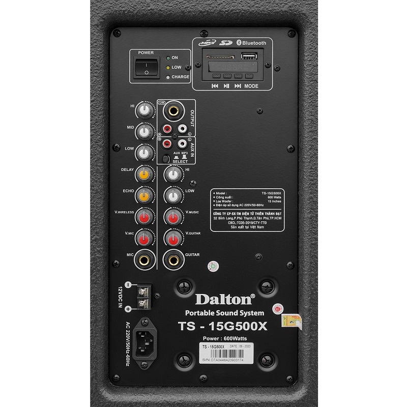 Loa karaoke di động Dalton TS-15G500XP