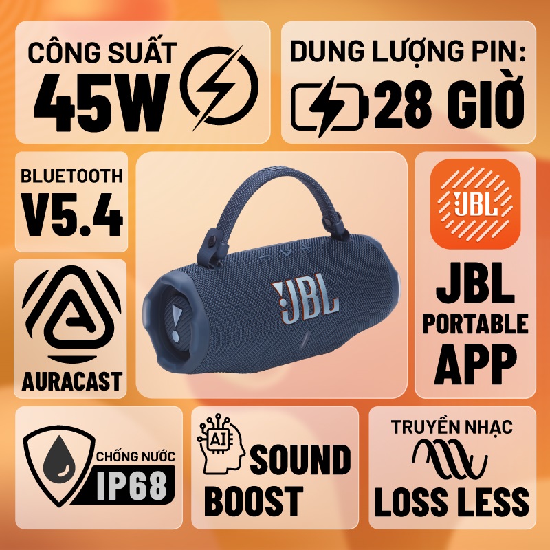 Loa JBL Charge 6 chính hãng new 2025