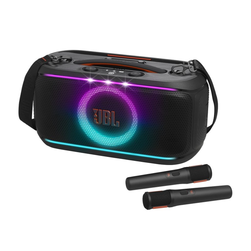 Loa JBL Partybox On-The-Go 2 kèm 2 micro, pin 15 giờ, công suất 100W