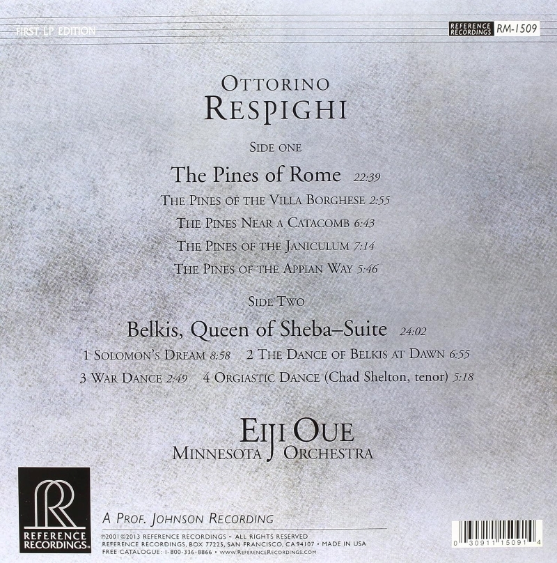 Đĩa than Respighi: Belkis, Queen of Sheba