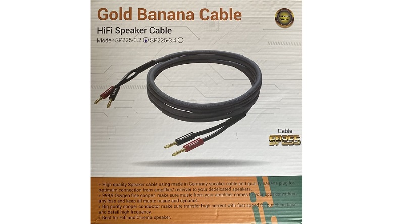 Dây loa Sommer SP225 Gold Banana