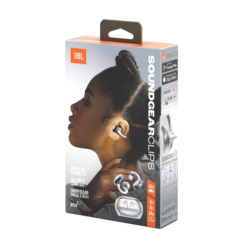 Tai nghe JBL Soundgear Clips, mới 2025, pin 32 giờ, chống nước IP54, Bluetooth 5.4