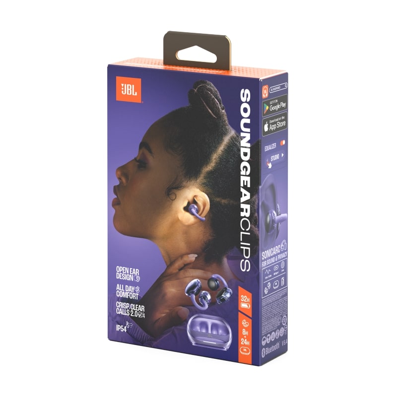 Tai nghe JBL Soundgear Clips, mới 2025, pin 32 giờ, chống nước IP54, Bluetooth 5.4