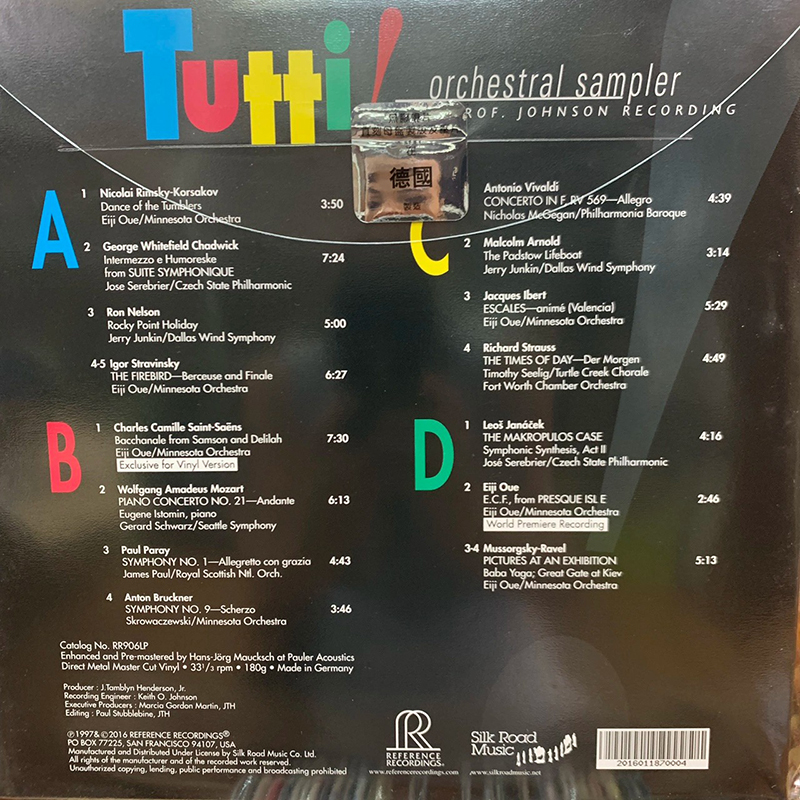 Đĩa than Tutti! Orchestral Sampler
