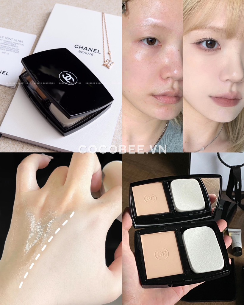 Phấn Nền Kiềm Dầu - Phấn phủ CHANEL LE TEINT ULTRA TENUE Ultra Wear Flawless Compact