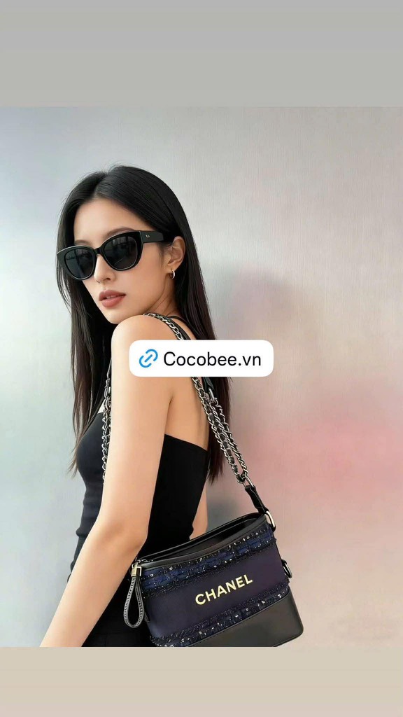 Túi Da Thật - Custom CHANEL từ Ruy Băng Tweed (21x17x8cm kèm Box Hãng)