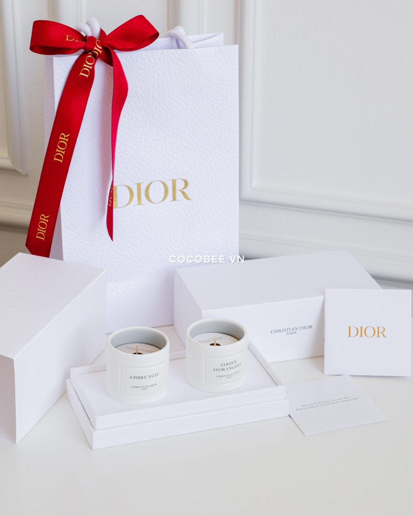 Set Gift Nến Thơm DIOR 2x35g (Tặng Túi giấy hãng) - Paris Bouge Parfume Scented Candle