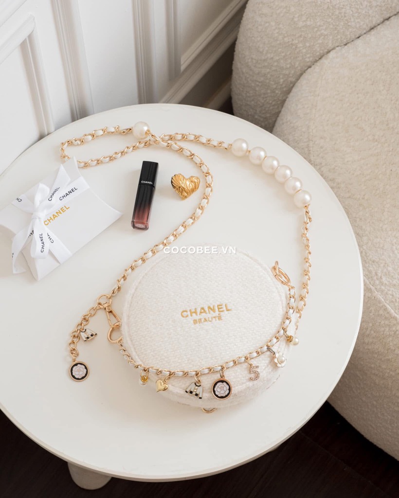 Túi Gift CHANEL Tweed Bản Giới Hạn  (Custom dây đeo & dây charm)