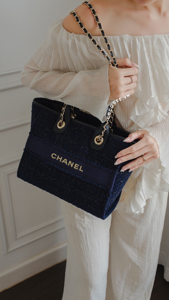 Túi Custom CHANEL Beauty - Chanel Deauville Tote Bag (30x24x15cm)