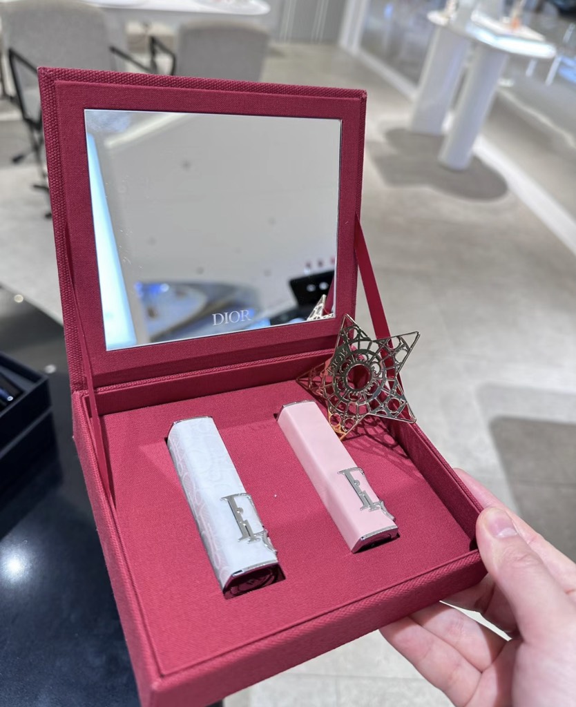 Gift Box DIOR Limited Edition - Hộp Quà Đựng 2 Son ( Có Gương )