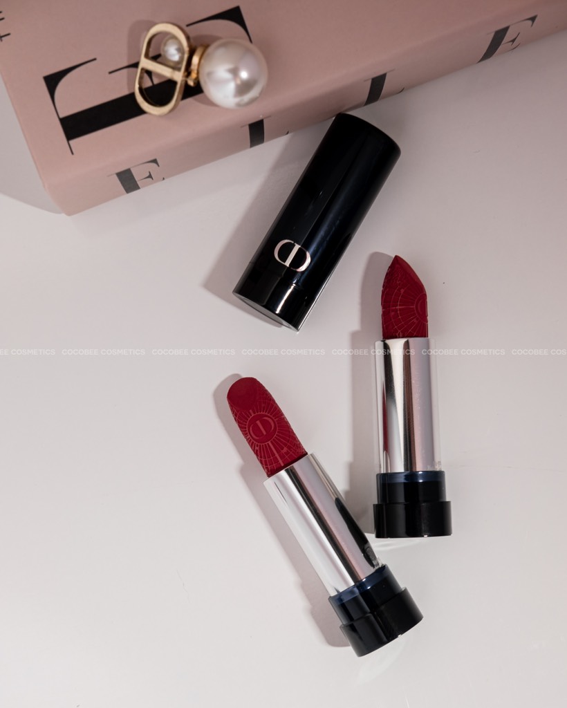Lõi Refill Son DIOR #674 Velvet Midnight Rose Lipstick Limited 3.5g (Tách set, có nắp đậy)
